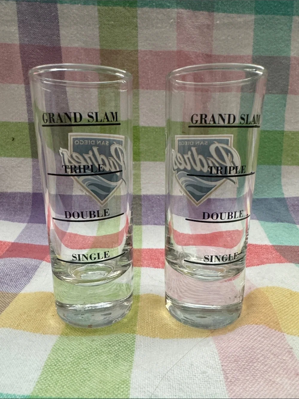2 San Diego Padres shot glasses
